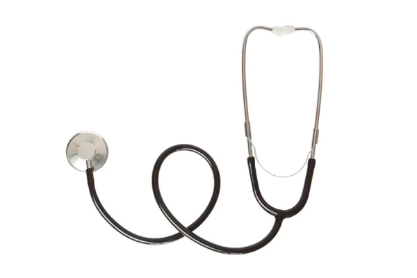 Lékařský stetoskop na bílém pozadí. — Stock fotografie
