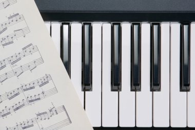 Piano buttons and notes clipart