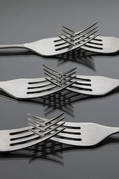 Sæt gafler - Stock-foto