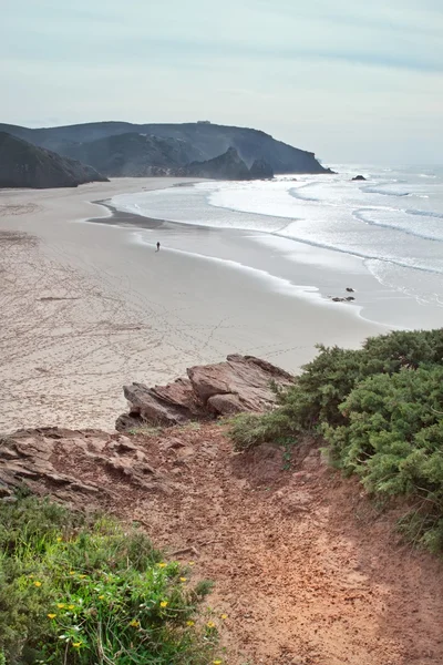 Strand op de Oceaan kust van portugal. — Stockfoto