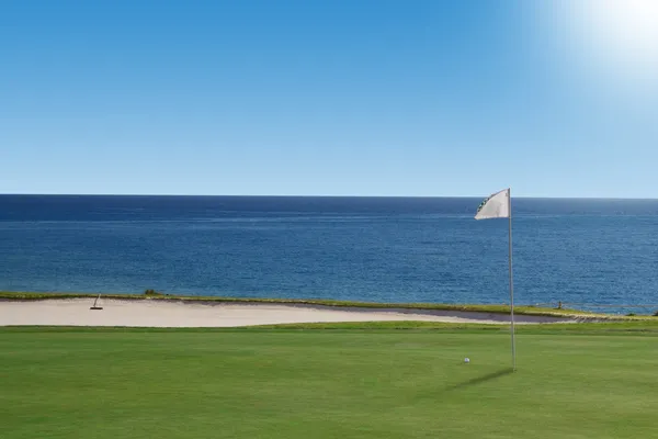 Golf course on the ocean. Portugal. — Stock Photo, Image