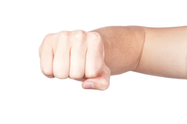 Hand, fist, elbow. On a white background. — Stock Photo, Image
