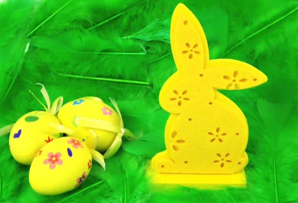 Rabbit and eggs — Stock Photo, Image