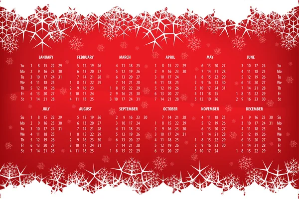 Calendario de Año Nuevo 2012 — Vector de stock
