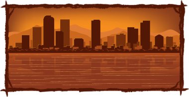 Denver skyline clipart