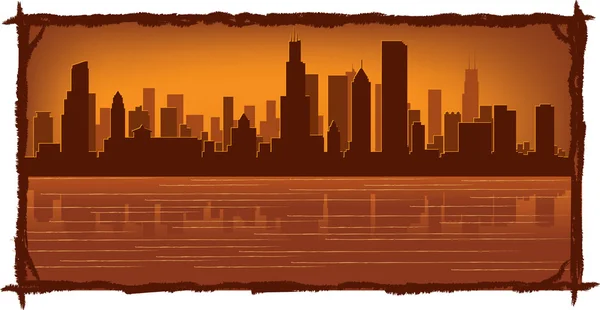 芝加哥天际线 — 图库矢量图片
