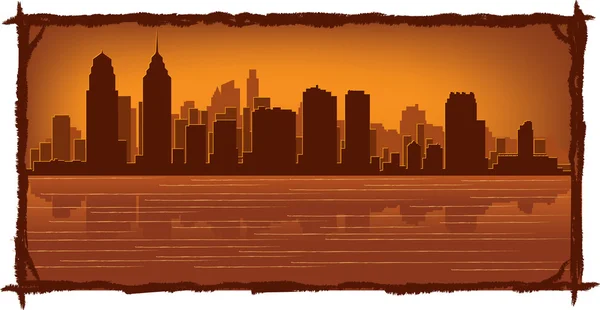 Skyline von Philadelphia — Stockvektor