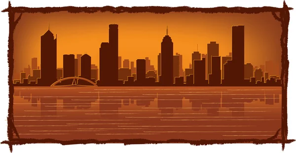 Melbourne Australië skyline — Stockvector