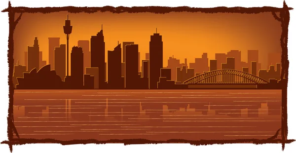Sydney Austrálie Panorama — Stockový vektor