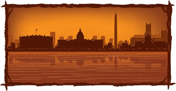 Panoramę miasta Waszyngton — Wektor stockowy