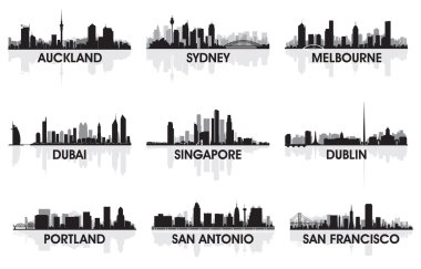 City skyline clipart