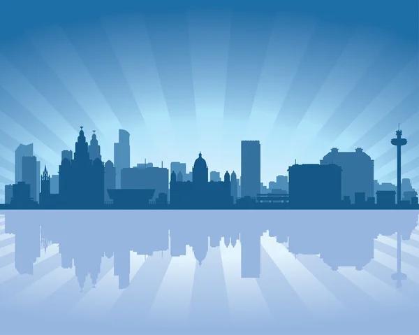 Liverpool England skyline — Stock vektor