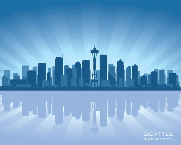 Seattle Skyline. —  Vetores de Stock