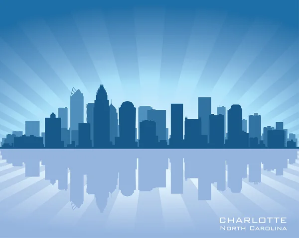 Skyline von Charlotte — Stockvektor