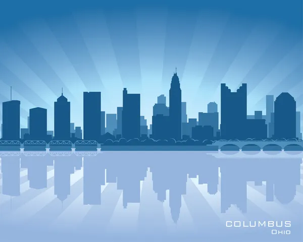 Columbus, skyline di ohio — Vettoriale Stock