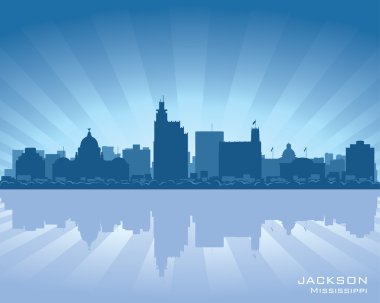 Jackson, Mississippi skyline clipart