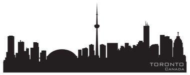 Toronto Canada skyline. Detailed vector silhouette clipart