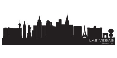 Las Vegas, Nevada skyline. Detailed vector silhouette clipart