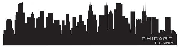 Chicago, Illinois skyline. Detailed vector silhouette — Stock Vector
