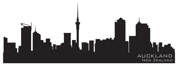 Skyline von Auckland, Neuseeland. Detaillierte Vektorsilhouette — Stockvektor