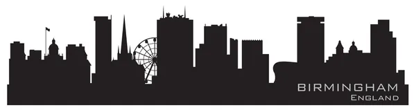 Birmingham, Engeland skyline. gedetailleerde vector silhouet — Stockvector