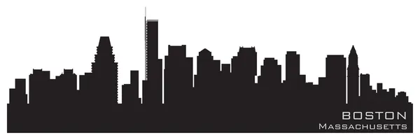 Boston, Massachusetts skyline. Detailed vector silhouette — Stock Vector