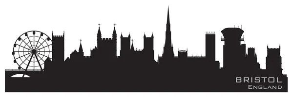 Bristol, England skyline. Detailed vector silhouette — Stock Vector