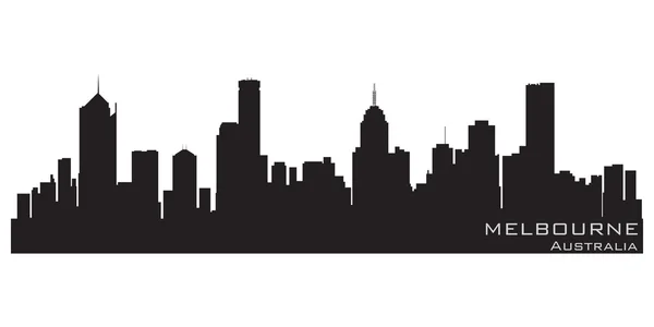 Melbourne, Australien Skyline. Detaillierte Vektorsilhouette — Stockvektor