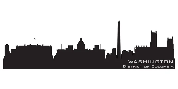 Washington, District of Columbia skyline. Detailed vector silhou — Stock Vector