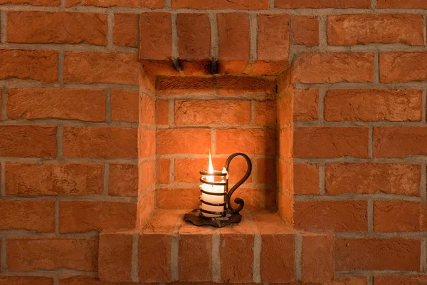 stock image Candle in a Wine Cellar