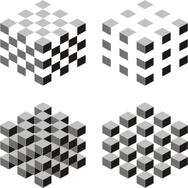 Cube abstrait — Image vectorielle