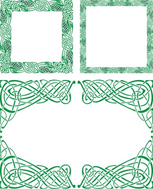 Celtic ornament borders clipart