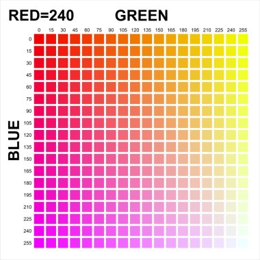 RGB Colors matrix clipart