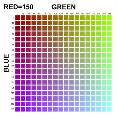 RGB Colors matrix clipart