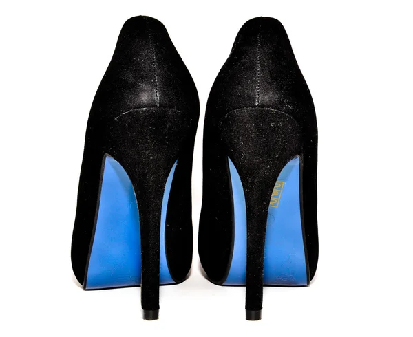 Zwarte hoge hak vrouwen schoenen — Stockfoto