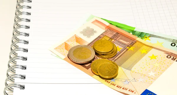 Euromønter og sedler - Stock-foto