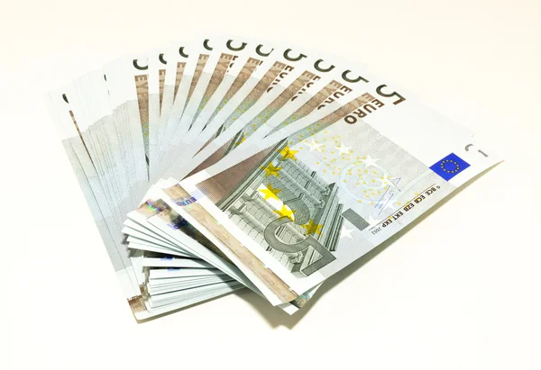 Cinq billets en euros — Photo