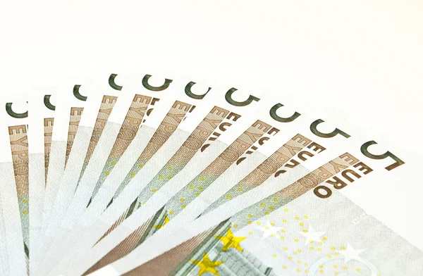 Billetes de cinco euros — Foto de Stock