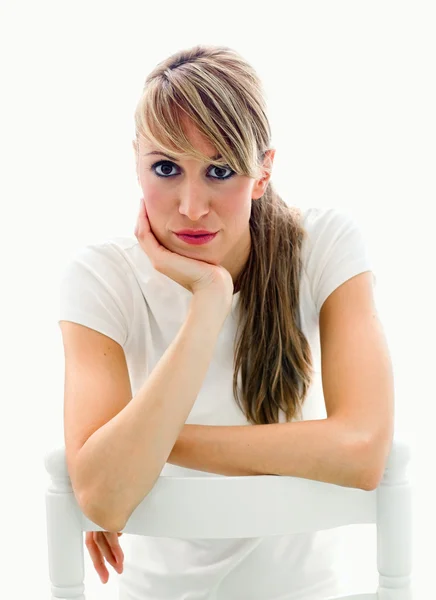 Stock image Woman looking with interest