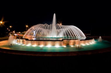 Illuminated fountain clipart