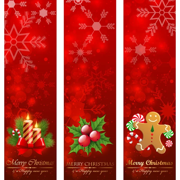 Kerstmis banners. — Stockvector