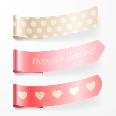 mooie set van valentine pink linten.