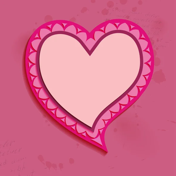 Valentinstag rosa Herzblase. — Stockvektor