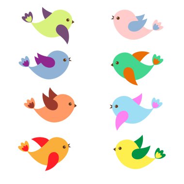 Spring birds clipart