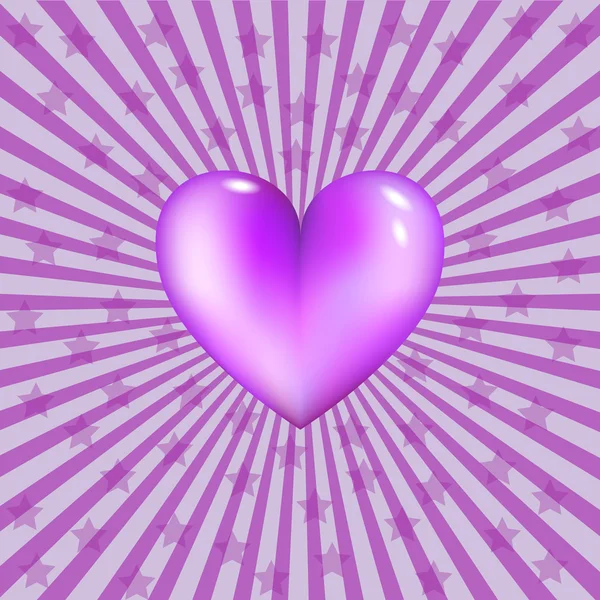 Violet hart — Stockvector