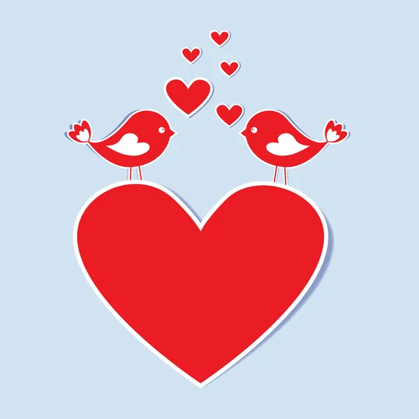 Ptaki w miłości — Wektor stockowy
