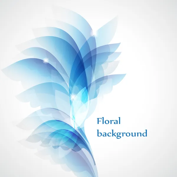 Fondo floral azul — Archivo Imágenes Vectoriales