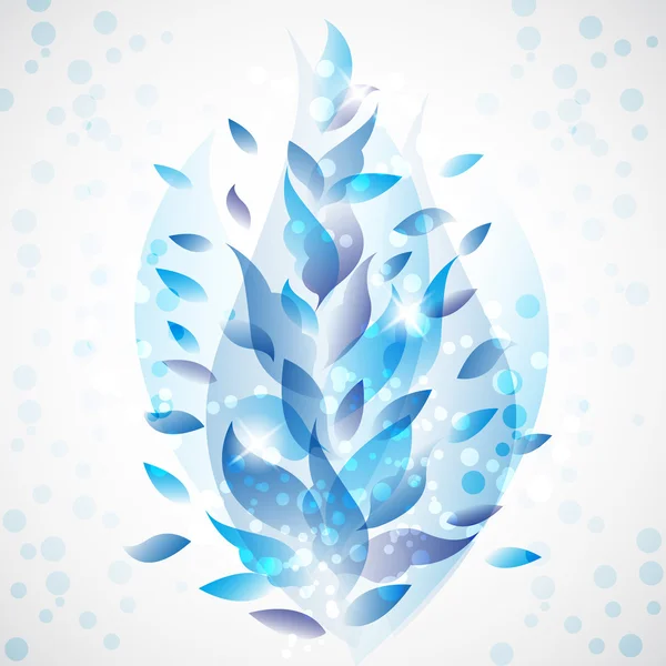 Μπλε φύλλα — Διανυσματικό Αρχείο