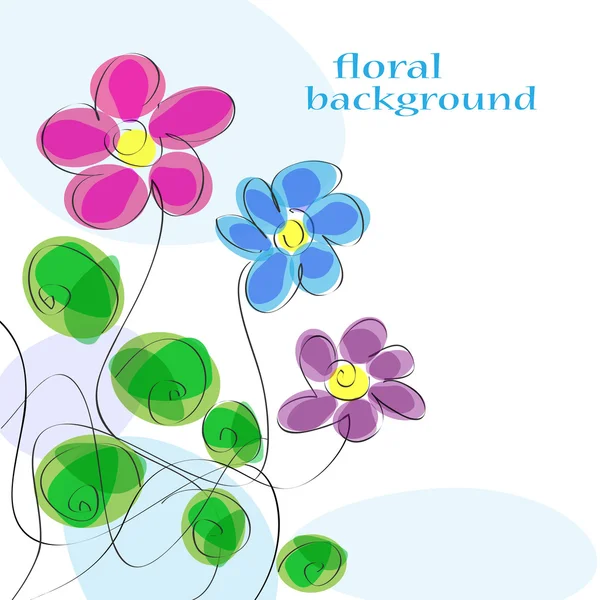 Fundo floral bonito — Vetor de Stock