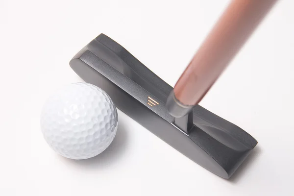 Ball and putter — Stock Photo, Image